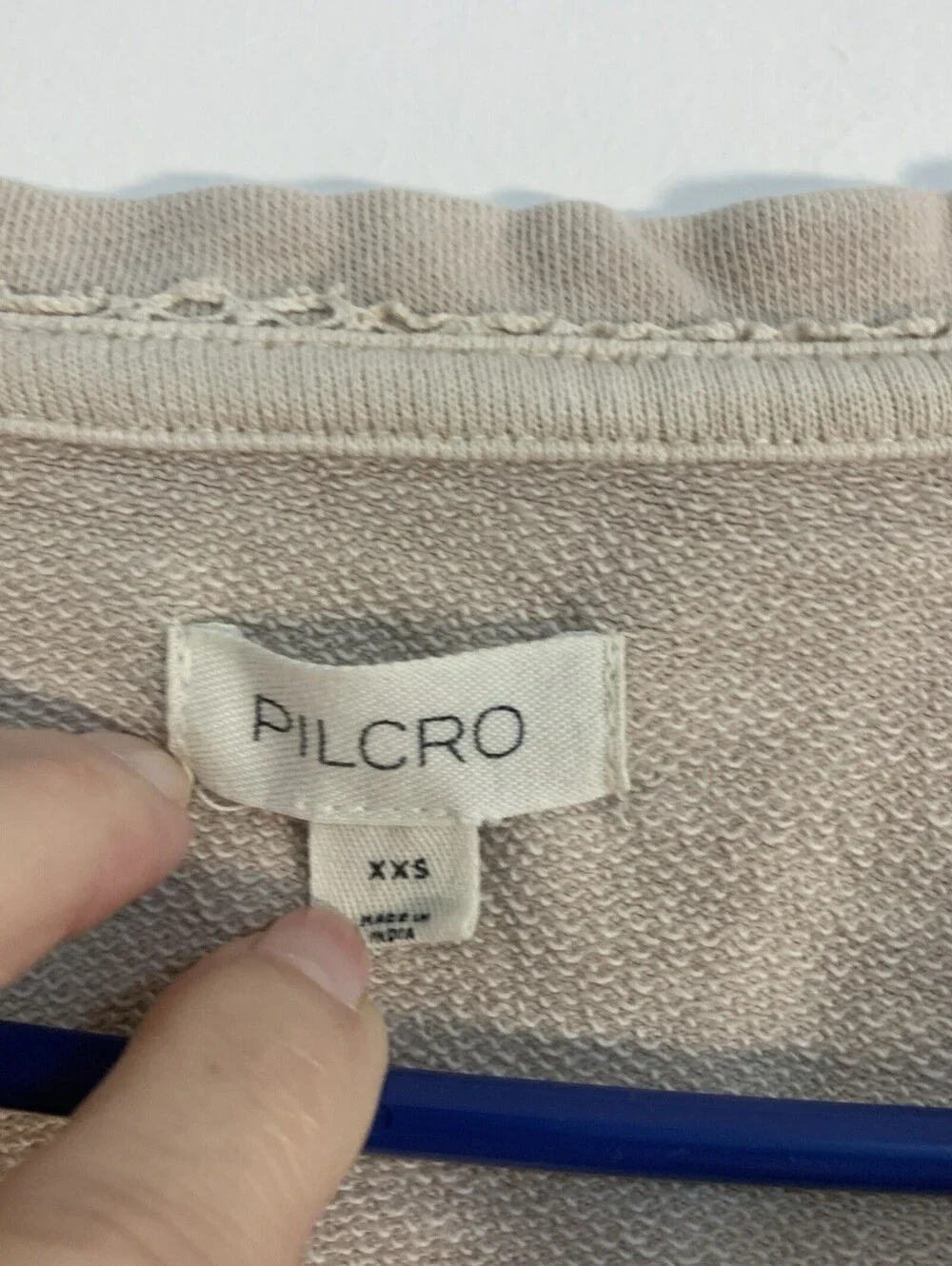 Pilcro Anthropologie Crop Batwing  Eyelet Lace Sweatshirt Size XXS